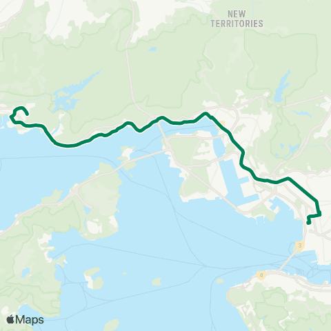 Kowloon Motor Bus So Kwun Wat - Mong Kok (Park Avenue) map