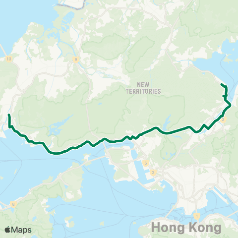 Kowloon Motor Bus Tuen Mun Sta - Hong Kong Science Park map