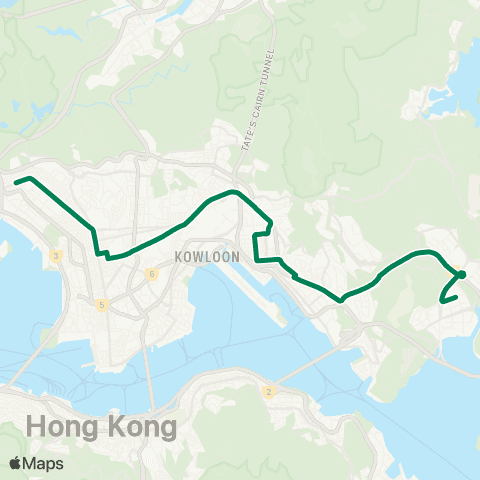 Kowloon Motor Bus Sheung Tak - Lai Chi Kok Station map