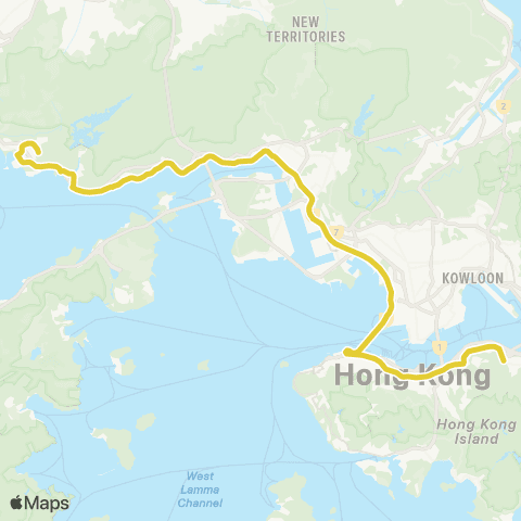 Citybus So Kwun Wat - Taikoo (Kornhill Plaza) map