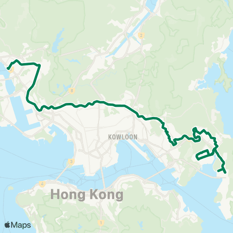Kowloon Motor Bus Tsuen Wan W Station - Lohas Park Station map