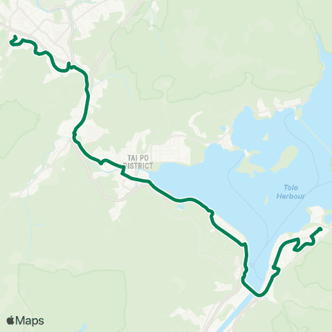 Kowloon Motor Bus Sheung Shui (Tai Ping) - Wu Kai Sha Sta map