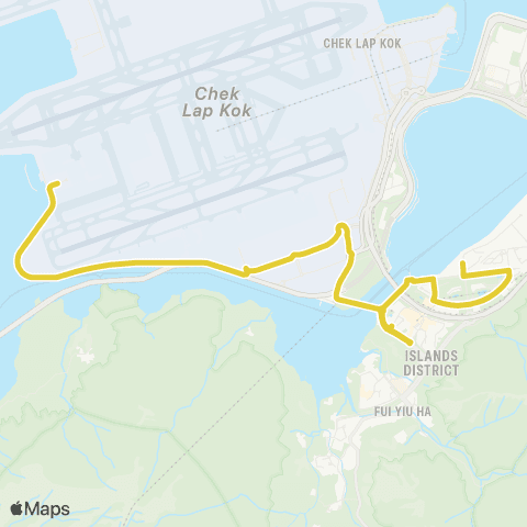Citybus Tung Chung N - Aircraft Maintenance Areais map