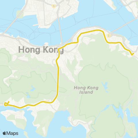 Citybus Shau Kei Wan - Tin Wan Estate map