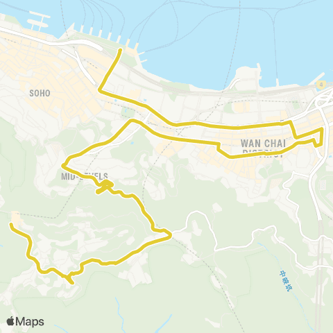 Citybus Central (Central Ferry Pier No. 6) - The Peak map