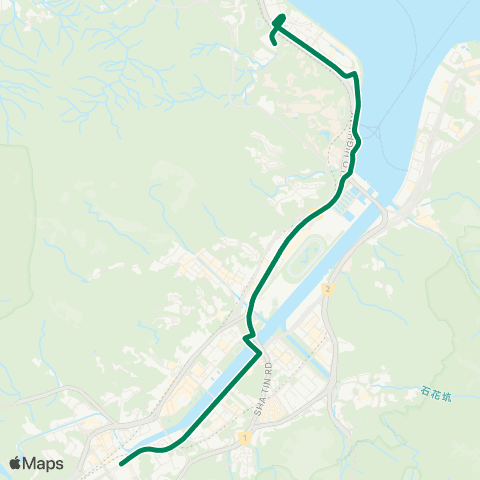 Kowloon Motor Bus Tai Wai Station - Pak Shek Kok map