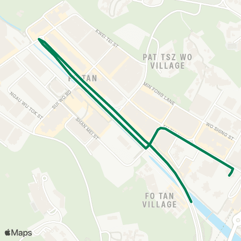 Kowloon Motor Bus Fo Tan Chun Yeung Estate - Fo Tan Sta (Circular) (Morning Departure) map