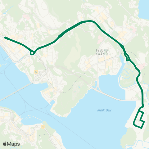 Kowloon Motor Bus Tseung Kwan O Industrial Estate - Ngau Tau Kok Sta (Circular) map