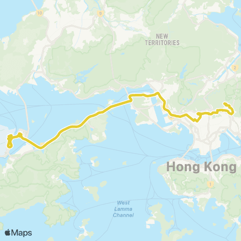 Citybus Tsz Wan Shan (North) - Airport map