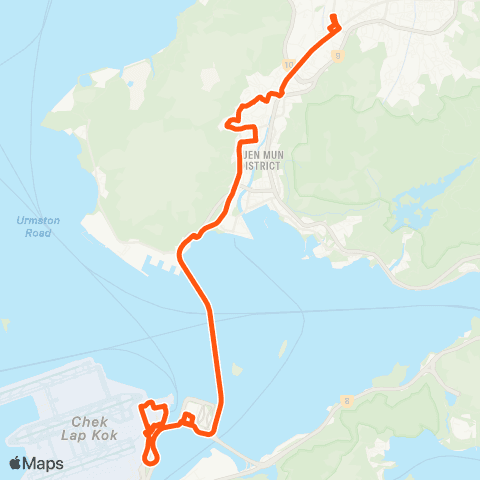 Long Win Bus Hung Shui Kiu (Hung Yuen Rd) - Airport (Ground TC) map
