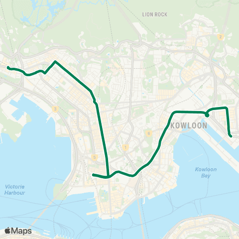 Kowloon Motor Bus Mei Foo - Hong Kong Children's Hospital map