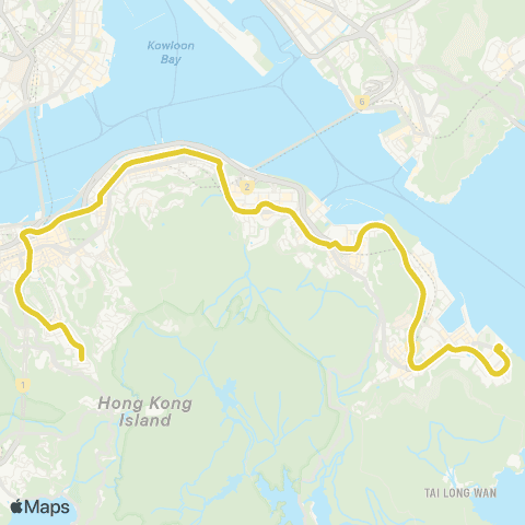 Citybus Happy Val (Upper) - Siu Sai Wan (Island Resort) map