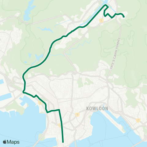 Kowloon Motor Bus Haiphong Road Tsim Sha Tsui - Kwong Yuen map