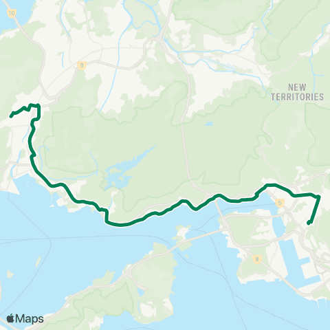 Kowloon Motor Bus Tuen Mun (Po Tin Estate) - Kwai Fong (Kwai Tsui Estate) map