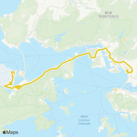 Citybus Skycity - Tai Kok Tsui (Island Harbourview) map