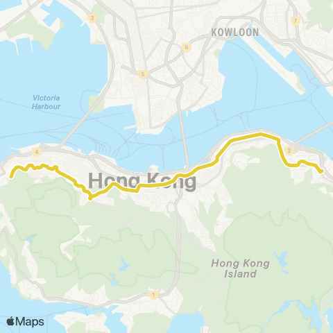 Citybus Pokfield Road - Sai Wan Ho map