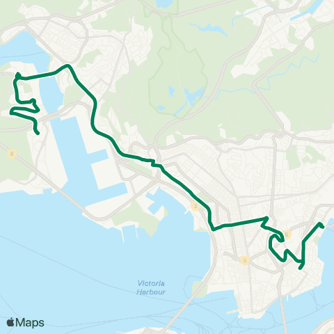 Kowloon Motor Bus Tsing Yi (Cheung Ching Estate) - Kowloon City Ferry map