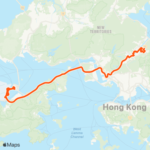 Long Win Bus Shek Mun Estate - Airport (Ground TC) map