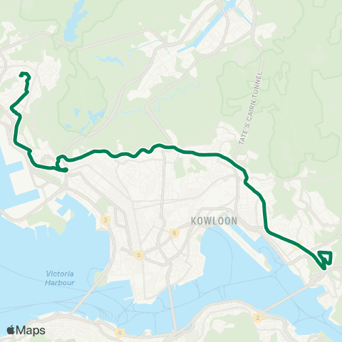Kowloon Motor Bus Kwai Chung Estate - Ping Tin map