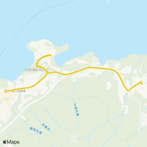 Citybus Go Park Sai Sha - Ma On Shan Town Centre map
