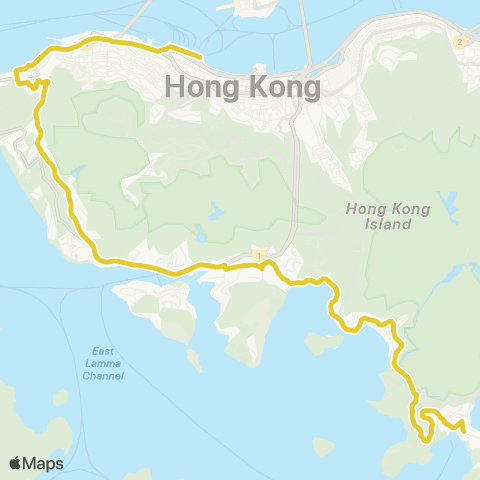 Citybus Stanley Village / Stanley Market - Hong Kong Observation Wheel / Central (Star Ferry) map