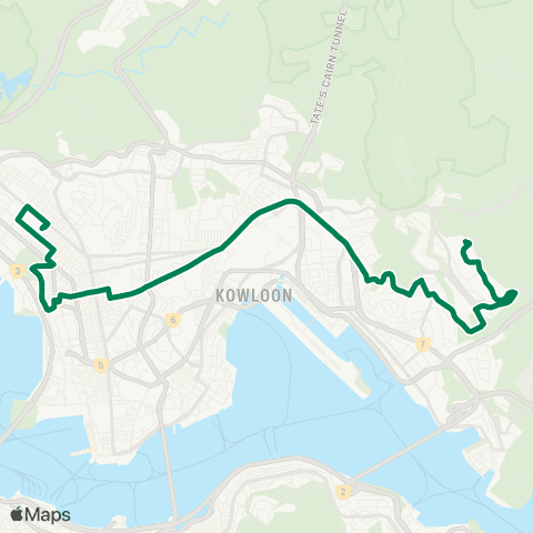 Kowloon Motor Bus Anderson - Sham Shui Po (Yen Chow St) map