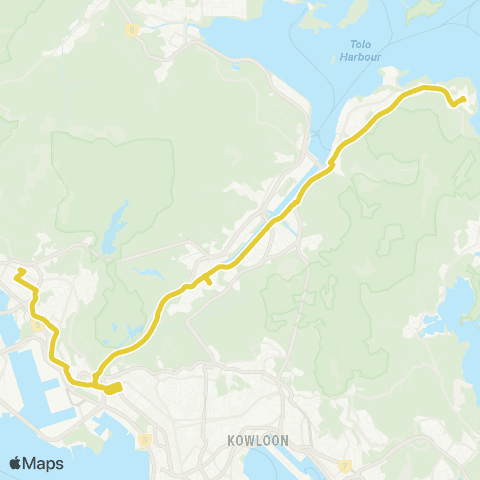 Citybus Go Park Sai Sha - Tsuen Wan Station map