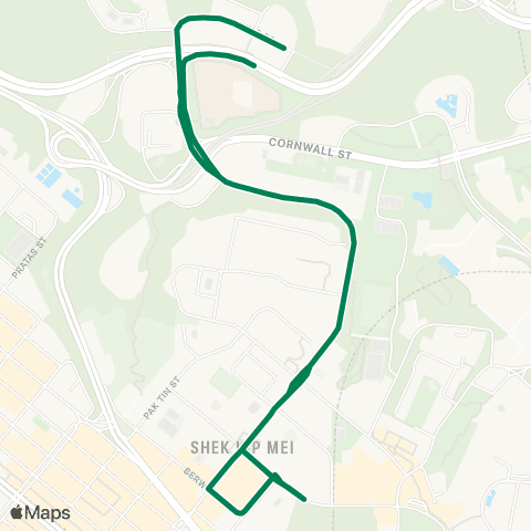Green Minibus Services Lung Ping Road - Shek Kip Mei (Circular) map