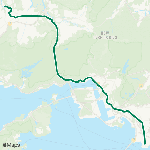 Green Minibus Services Tin Shui Wai (Tin Shui Estate) - Tsim Sha Tsui (Haiphong Rd) map