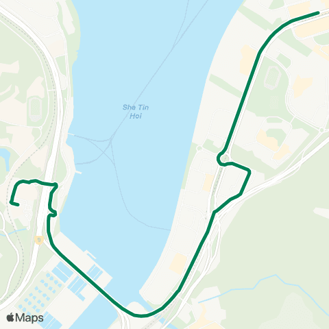 Green Minibus Services Univ Sta Bus Terminus - Ma On Shan Sta (Supplementary Service) map