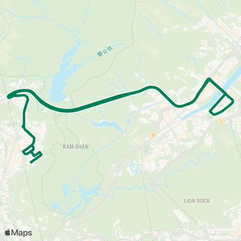Green Minibus Services Lei Pui St Bus Terminus - Sha Tin Wai (Circular) map