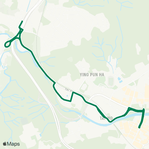 Green Minibus Services Wai Tau - Tai Po Market (Circular) map