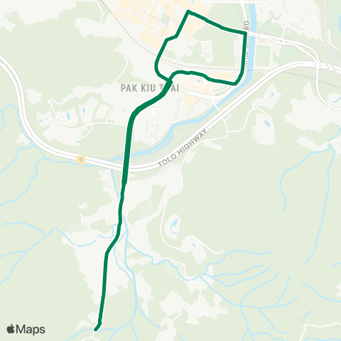 Green Minibus Services San Uk Ka - Tai Po Market (Circular) map