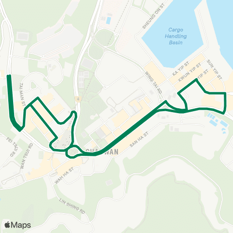 Green Minibus Services Fung Yuen - Tai Po Central (Circular) (Supplementary Service) map