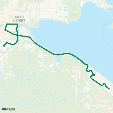 Green Minibus Services Hong Kong Science Pk - Wan Tau Tong (Short Working Service) map