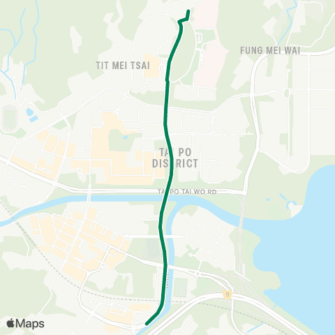 Green Minibus Services Tai Po Market Sta - Tai Po Nethersole Hosp (Supplementary Exp Service) map