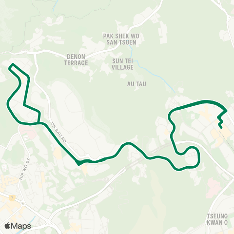 Green Minibus Services Kwun Lung Lau - Sai Ying Pun (Circular) map