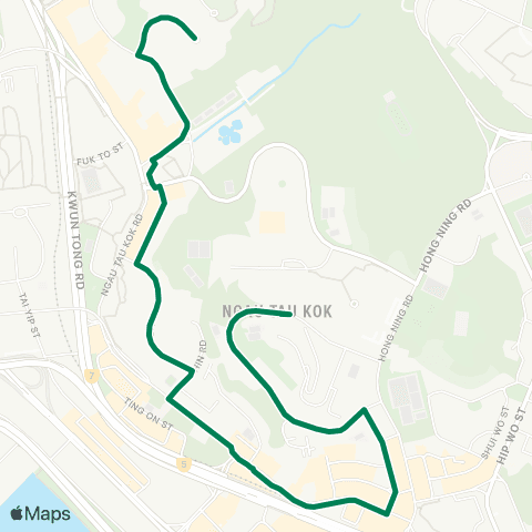 Green Minibus Services Yuen Long (Tai Fung St) - Sha Kiu (Tsim Bei Tsui) map