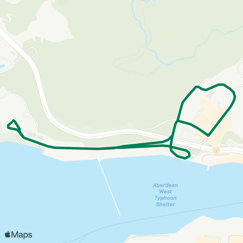 Green Minibus Services Wah Kwai Estate - Tin Wan Estate (Circular) (Supplementary Service) map