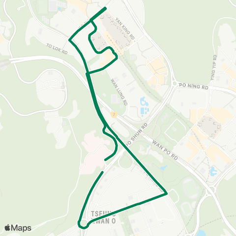Green Minibus Services Haven of Hope Hosp - Po Lam Public Transport Interchange (Circular) map