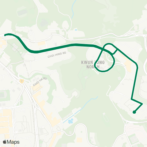Green Minibus Services Shun Tin - Ping Shek (Circular) (Shortworking Service) map