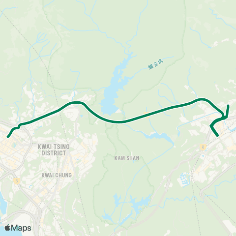 Green Minibus Services Tsuen Wan Market St - Tai Wai (Tung Lo Wan Hill Rd) (Supplementary Service) map