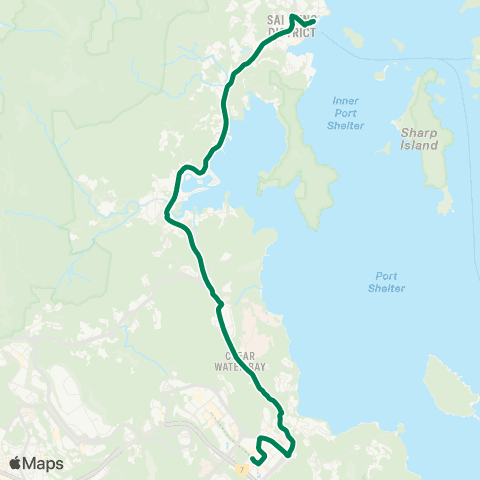 Green Minibus Services Hang Hau Station - Sai Kung map