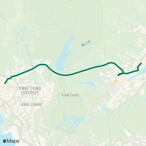 Green Minibus Services Sha Tin Central (Tam Kon Po St) - Tsuen Wan Market St map