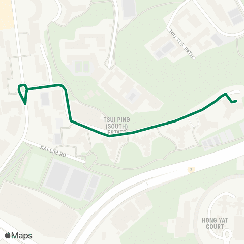 Green Minibus Services Tsui Ping Estate S - Fuk Tong Rd (Circular) (Special Departures) map