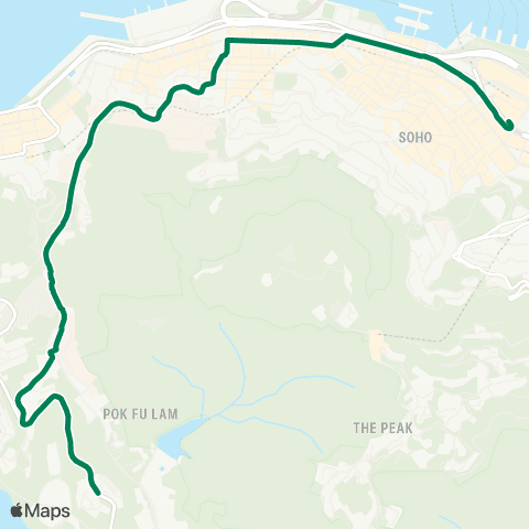 Green Minibus Services Baguio Villas (Lower) - Central (Exchange Square) (Exp Service) map