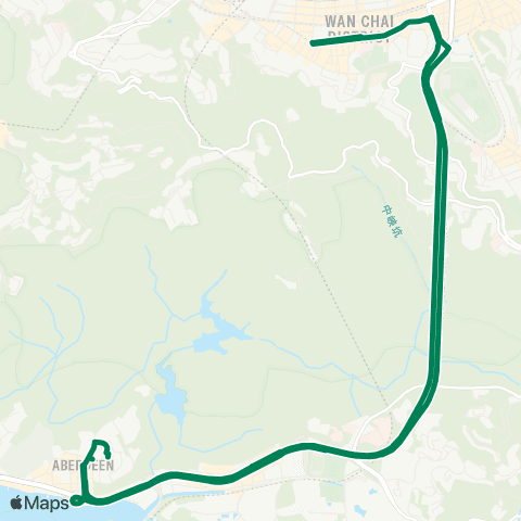 Green Minibus Services Aberdeen (Shek Pai Wan) - Wan Chai (Circular) map