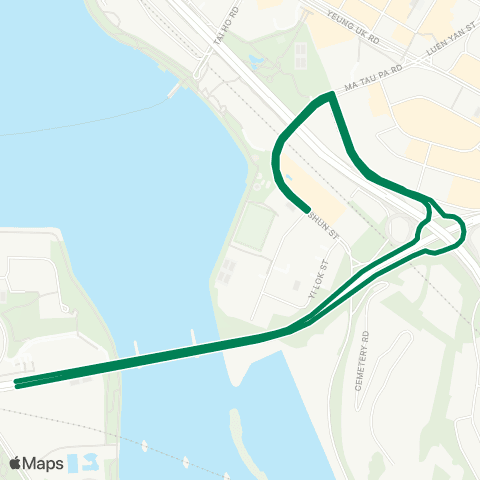 Green Minibus Services Tsing Yi Sta - Tsuen Wan (Riviera Gardens) (Circular) map