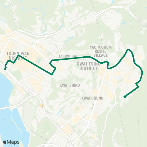 Green Minibus Services Cruise Term - Kowloon Bay (Telford Garden) (Circular) map