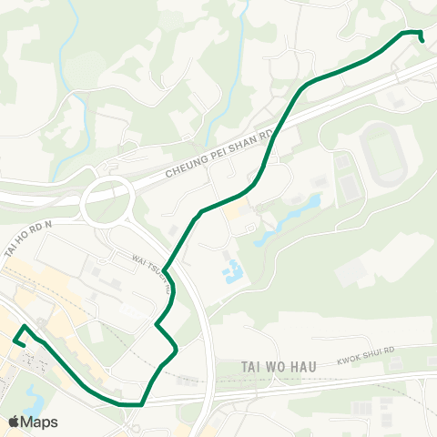 Green Minibus Services Tsuen Wan (Shiu Wo St) - Cheung Shan Estate map